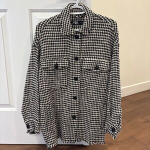 Zara houndstooth overshirt